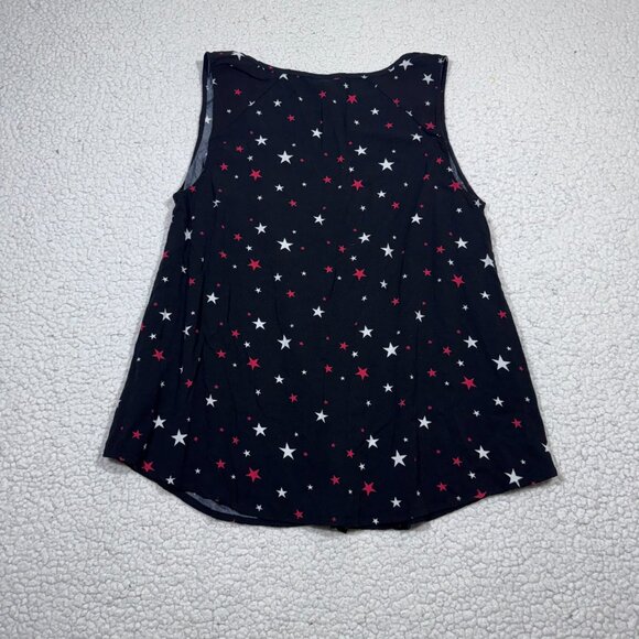 Torrid Black Star Print Tank Top Womens sz 1X Sleeveless Blouse Celestial - Picture 4 of 6
